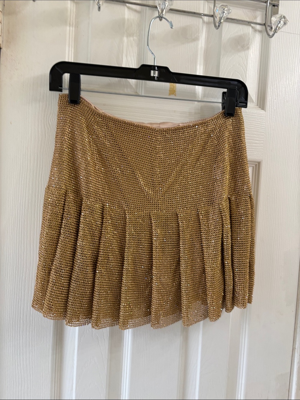 Da Veamor rose gold Blush Pink Mini Skirt. Fully lined. NWT